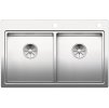 Blanco DIVON II 8 IF InFino Nerez hedvábný lesk oboustranné provedení s excentrem