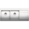 Blanco DIVON II 8 S-IF InFino Nerez hedvábný lesk dřez vlevo s excentrem