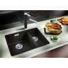 Blanco SUBLINE 340/160 U InFino Silgranit perlově šedá bez táhla dřez vlevo