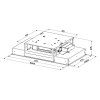 Stropní digestoř HEAVEN LIGHT PRO G/WH FLAT KL A90