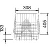 Koš na nádobí nerez  pro CLASSIC 405x308x133