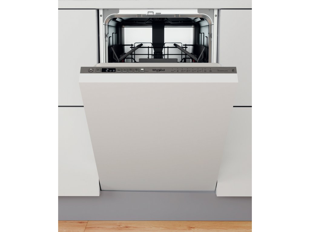 Vstavaná umývačka riadu plne integrovaná Whirlpool: nerezová farba, úzka - WSIO 3T125 6PE X
