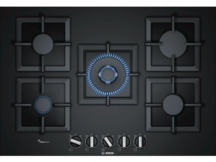 Serie | 6 Plynová varná doska 75 cm tvrdené sklo, čierna PPQ7A6B20