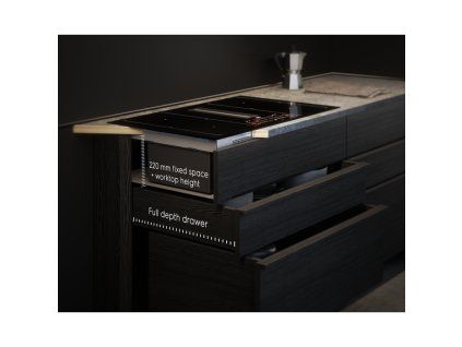 CCE84543FB Indukčný varný panel Bridge 80 cm Bridge s integrovaným digestorom