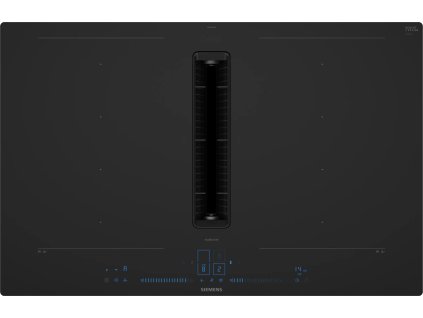 EX80BNX68E iQ700 - Indukčná varná doska s odsávaním - 80 cm - čierna, matná, zápustný dizajn, inštalácia do roviny pracovnej dosky