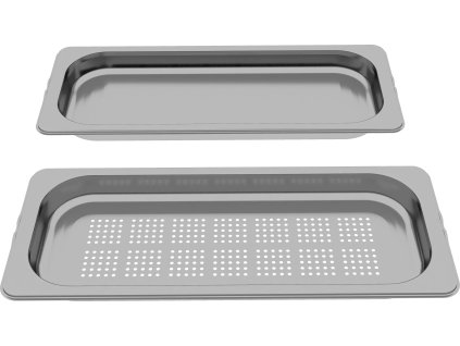 HEZ66D52 2 steam container (punched/unpunched) - 35 x 454 x 187 mm - antikoro, vhodné do umývačky riadu