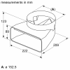 redukce ⌀ 150 mm, 90 ° kulaté/ploché HZ9VDSI1 17005354