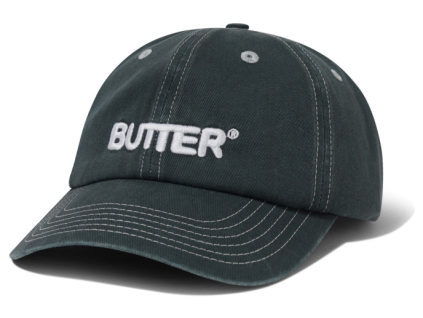 Kšiltovka Butter Rounded Logo 6 Panel Cap Washed Black