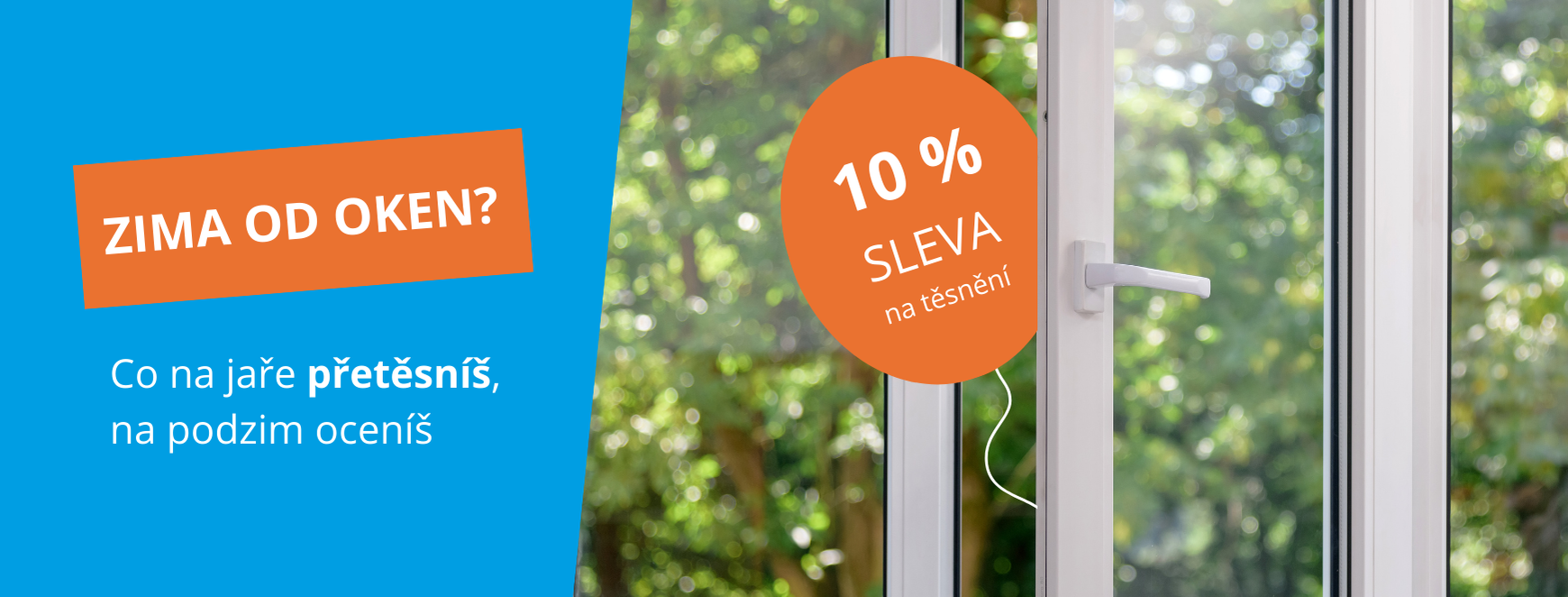 10% sleva na těsnění do oken