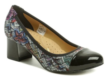 Mintaka 1344 černý květ dámské lodičky