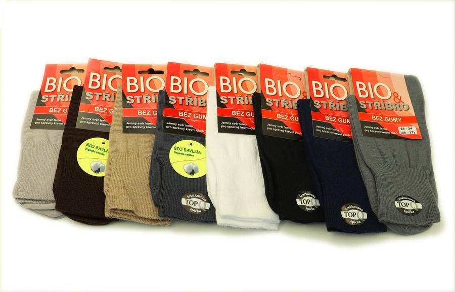 PROPS BIO+STŘÍBRO antibakteriální ponožky bez gumy VELIKOST: 29-30