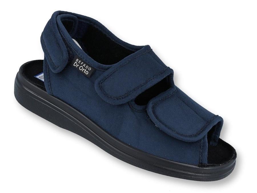 DR.ORTO 676D003 modré dámské zdravotní sandále na suchý zip BARVA: MODRÁ, VELIKOST: 37