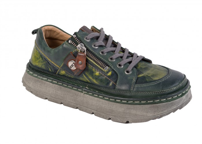 Lesta 2581-0001 dámská kolébková obuv zelená stíraná BARVA: ZELENÁ, VELIKOST: 36