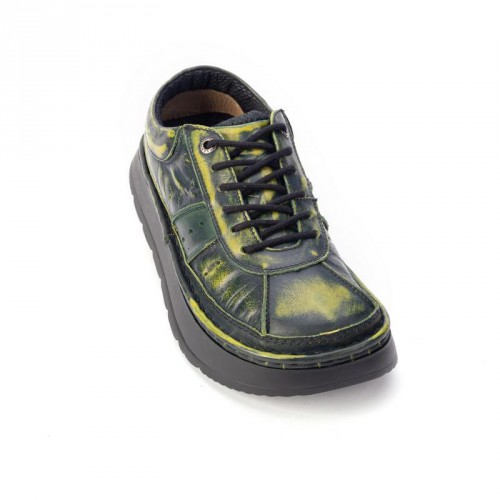 Lesta 3038-0006 kolébková obuv zelená stíraná BARVA: ZELENÁ, VELIKOST: 45