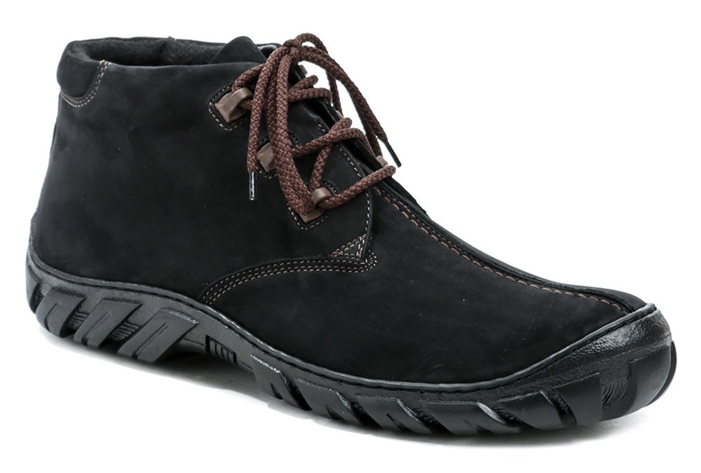 Koma 80 černé pánské nadměrné zimní boty BARVA: ČERNÁ, VELIKOST: 48