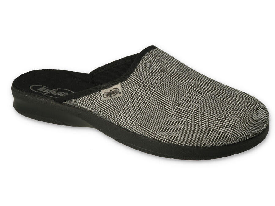 Befado 548M027 pánské pantofle šedé KÁRO BARVA: ŠEDÁ, VELIKOST: 45