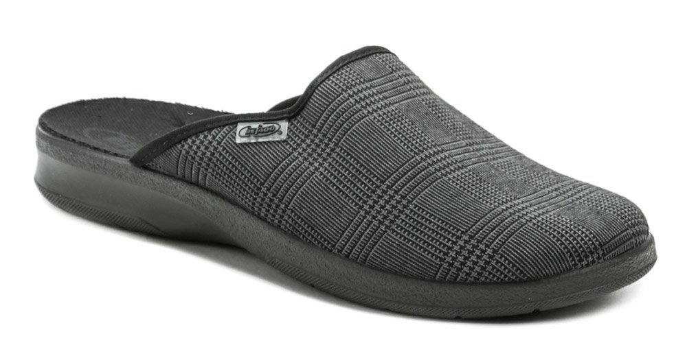 Befado 548M016 pánské pantofle tmavě šedé KÁRO BARVA: ŠEDÁ, VELIKOST: 40