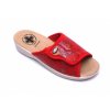 Medi Line 1418 RED dámské pantofle na suchý zip