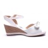 Piccadilly 408132-18 bílé sandále na vysokém klínku