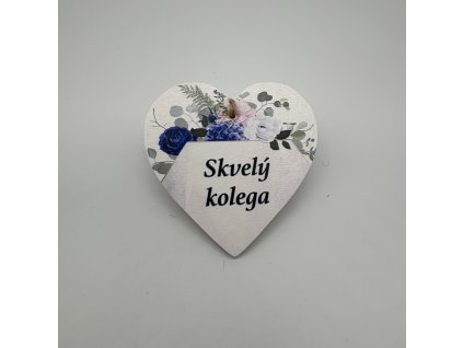 Drevené srdiečko 9cm  kolega