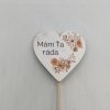 Drevené srdiečko na paličke