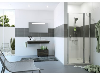 Classics 2 swing door with fixed segment in recess
