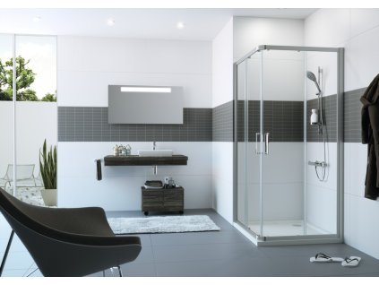 Classcis 2 Sliding door, 2 section corner entry
