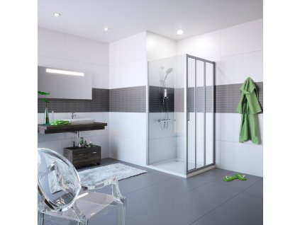Classics 2 side panel with sliding door, 2 panel with fixed segment