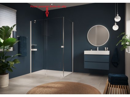 Xtensa pure Walk In sliding door and side panel White Edition kopie