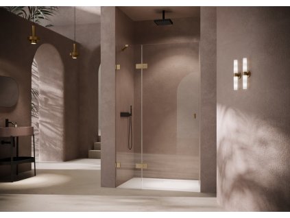 SolvaPro Swing Door With Fixed Segment brass