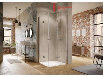 Solva Partially Framed Folding Swing Door Corner Entry