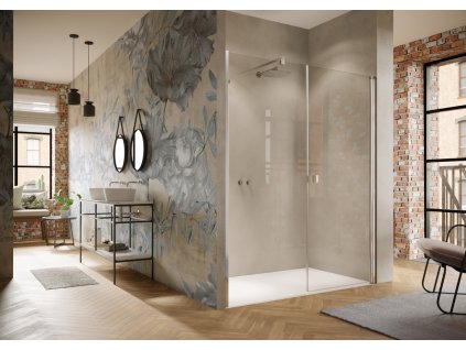 Solva Partially Framed Swing Door with Additional Section in Recess