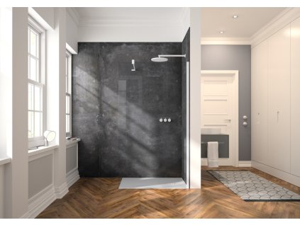 Design pure Walk In side panel, free standing White Edition