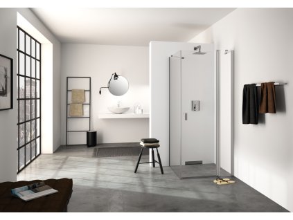 Design pure Swing door with fixed segment and side panel(1)