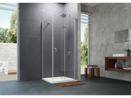 Design pure folding swing door with side panel right