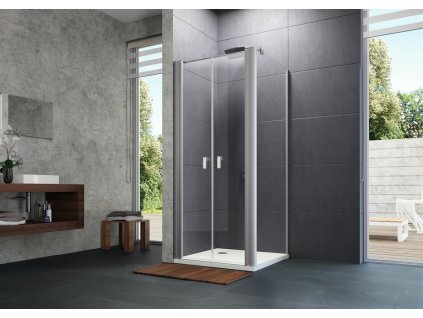 Two way door with side panel