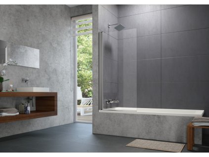Design pure bath top shower screen swing door(1)