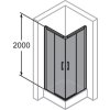 Classics 2 EasyEntry Sliding door 2 section corner entry