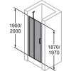 Classics 2 Swing door with fixed segment in recess