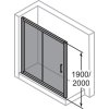 Classics 2 Sliding door 1 panel with fixed segment