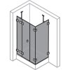 SolvaPro frameless Swing door left with fixed segment, with additional section and side panel