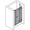 SolvaPro frameless Swing door with fixed segment and additional section in recess right