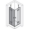 partially framed Swing door with fixed segment for corner entry (half)