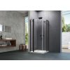 Design pure Swing door with fixed segment corner entry Black Edition
