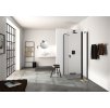 Design pure Swing door with fixed segment and side panel Black Edition
