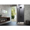 Design pure Swing door with fixed segment in recess Black Edition