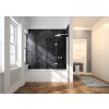Design pure folding swing door Bath top shower screen as White Edition