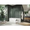 Design pure 3 panel swing folding door bath top shower screen(1)