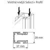 Select+ profily vnitřní vnější 6 a 8 a 10mm