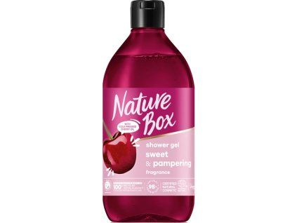 13048 nature box pecujici sprchovy cherry 385 ml